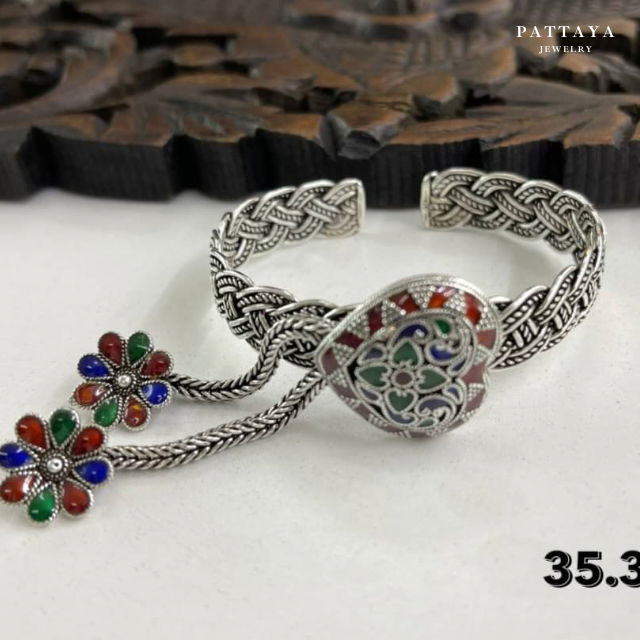 สร้อยข้อมือ ลงยาสุโขทัย